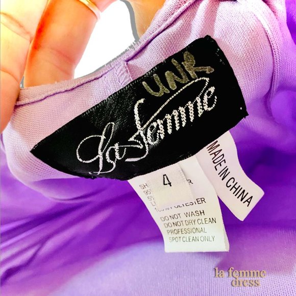 La Femme Violet Dress (sz 4) - Picture 4 of 5